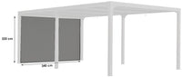 Tenda accessoria per Pergola bioclimatica PER 360x300 e 360x600 con binario per lato 3,60 m, colore grigio