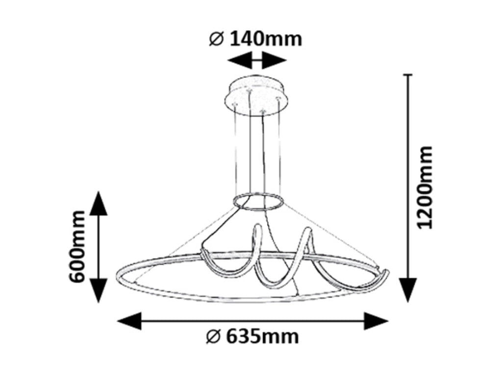 Lampadario LED Rabalux Menazi nero 46W CCT telecomando
