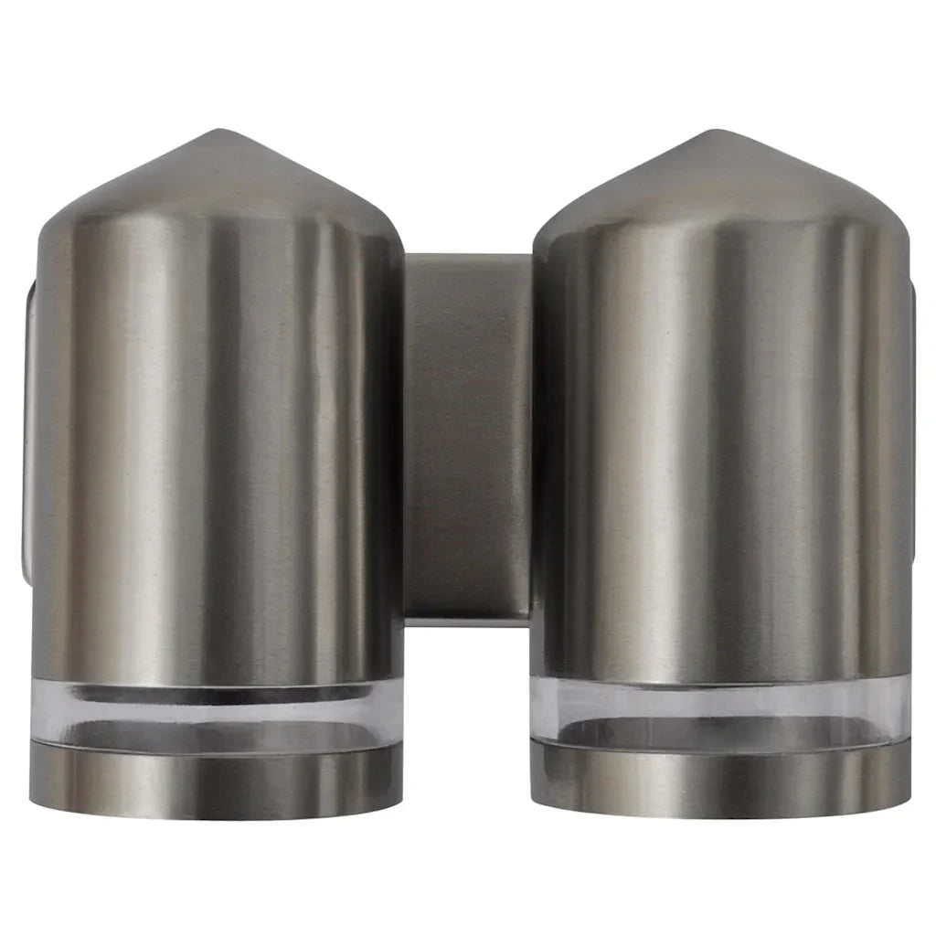 Applique da parete a LED moderna per esterni 16 x 11,8 x 11 cm con luce brillante in acciaio inox nero 02_0045843