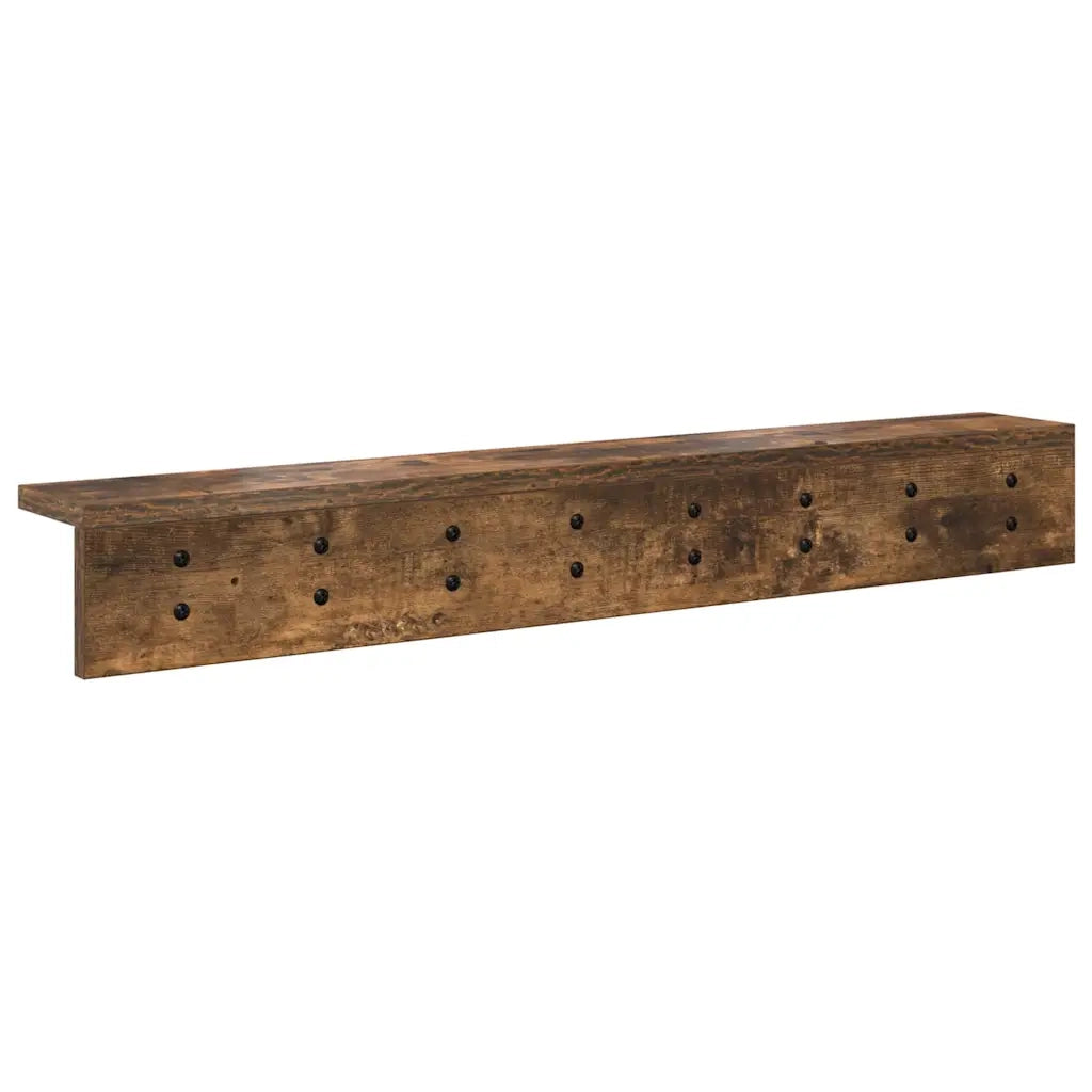 Appendiabiti a muro Rovere fumé 80 x 10,5 x 10,5 cm 874367