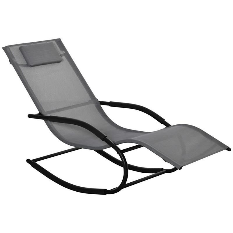 SDRAIO A DONDOLO ZERO GRAVITY ERGONOMICA IN METALLO E TEXTELINE 63 X160 X 88 CM