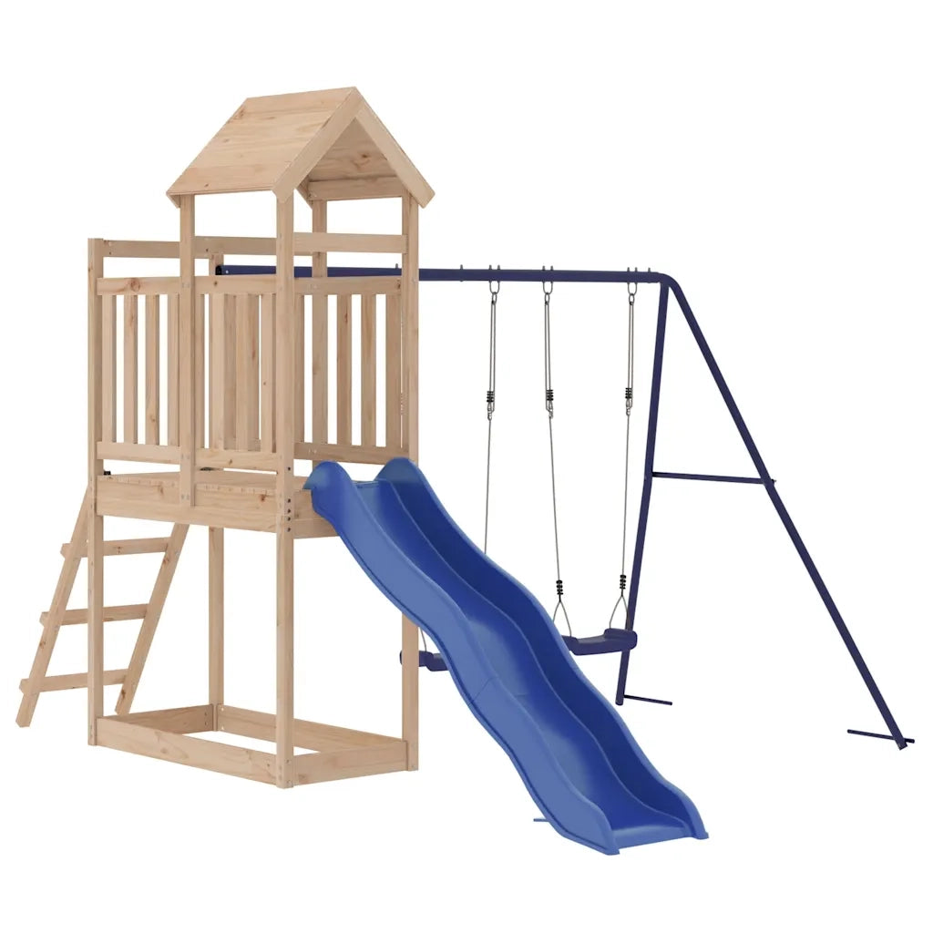 Set da Gioco da Esterno in Legno Massello di Pino 3155879