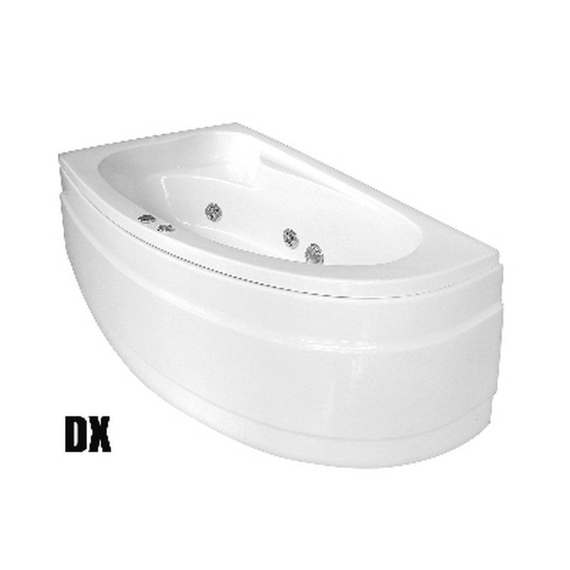 Vasca con idromassaggio angolare destra serie zaira con pannello