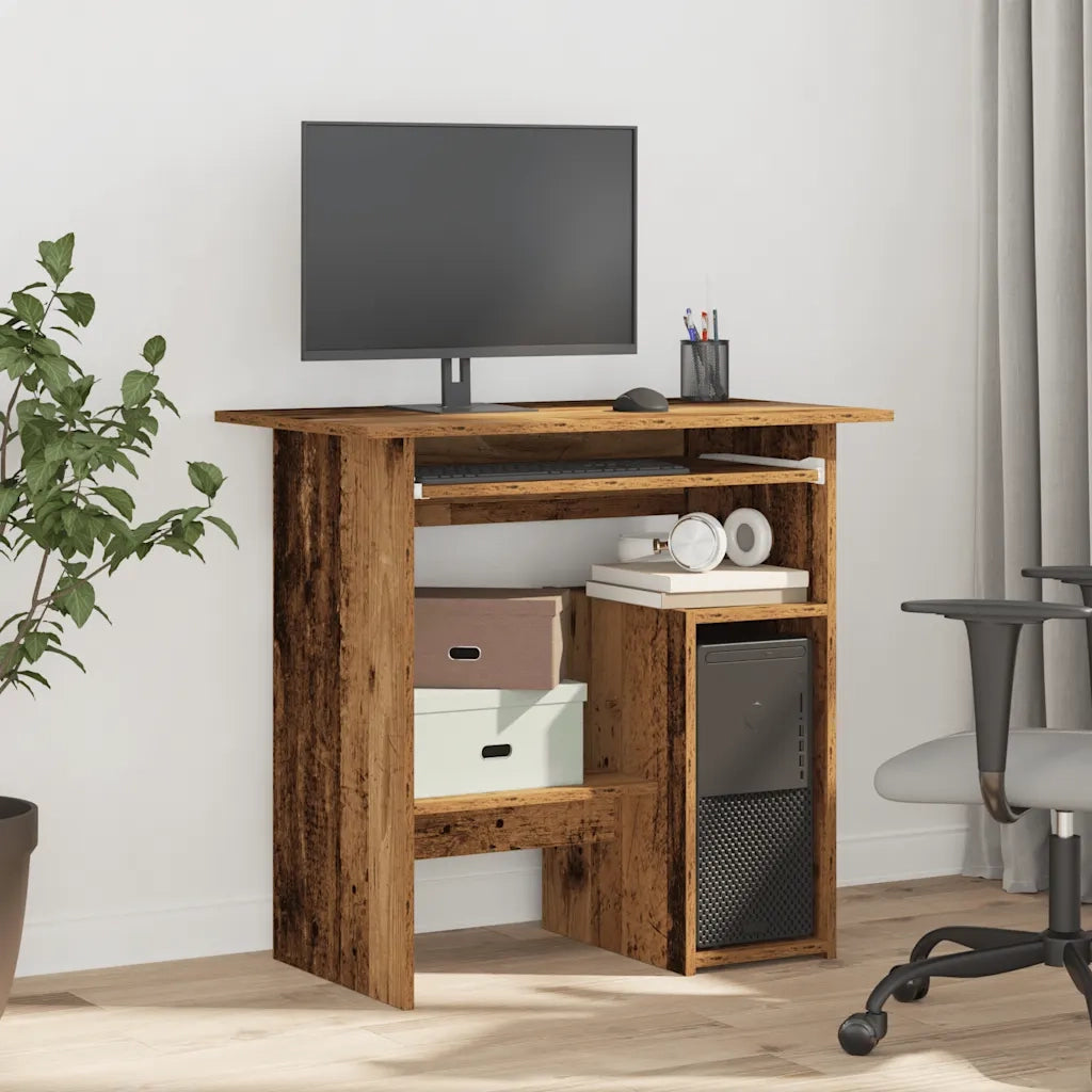Scrivania Legno Antico 80x45x74 cm in Legno Multistrato