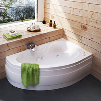 Vasca con idromassaggio angolare destra serie zaira con pannello