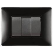 PLACCA LIFE Q LIVING PLAST NERO         3P- 10,0 pz