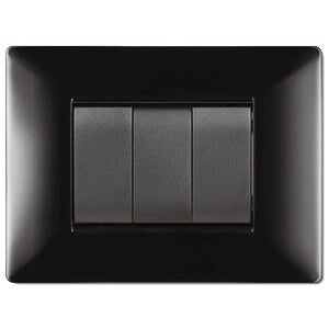 PLACCA LIFE Q LIVING PLAST NERO         3P- 10,0 pz