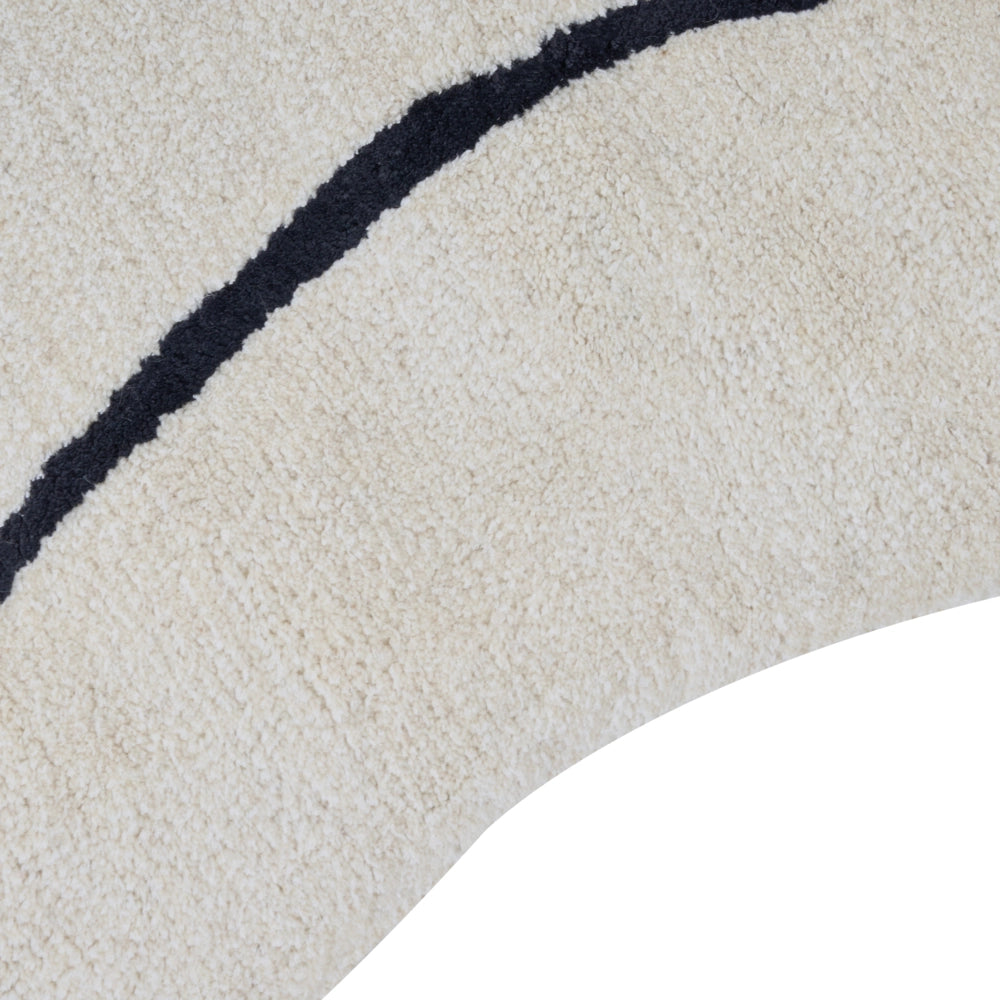 Tappeto moderno in viscosa e lana fatto a mano con motivo geometrico beige 160 x 230 cm Stile Modern Glam