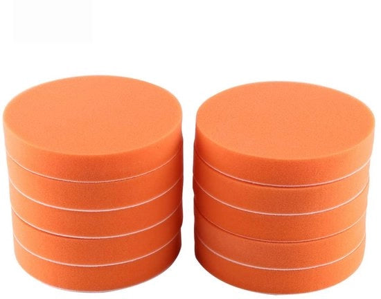 Polijstpads in Schiuma 150mm - 10 Pezzi - Polijstschijven - Materiali di Alta Qualità - Orangesi - Poliuretano - Auto Polire