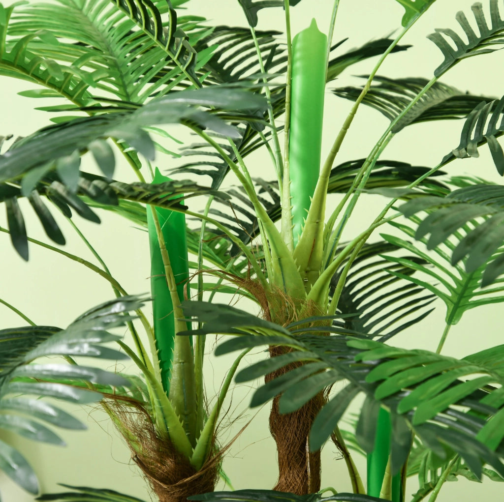 Palma artificiale 100 cm in plastica verde per interni ed esterni, senza montaggio