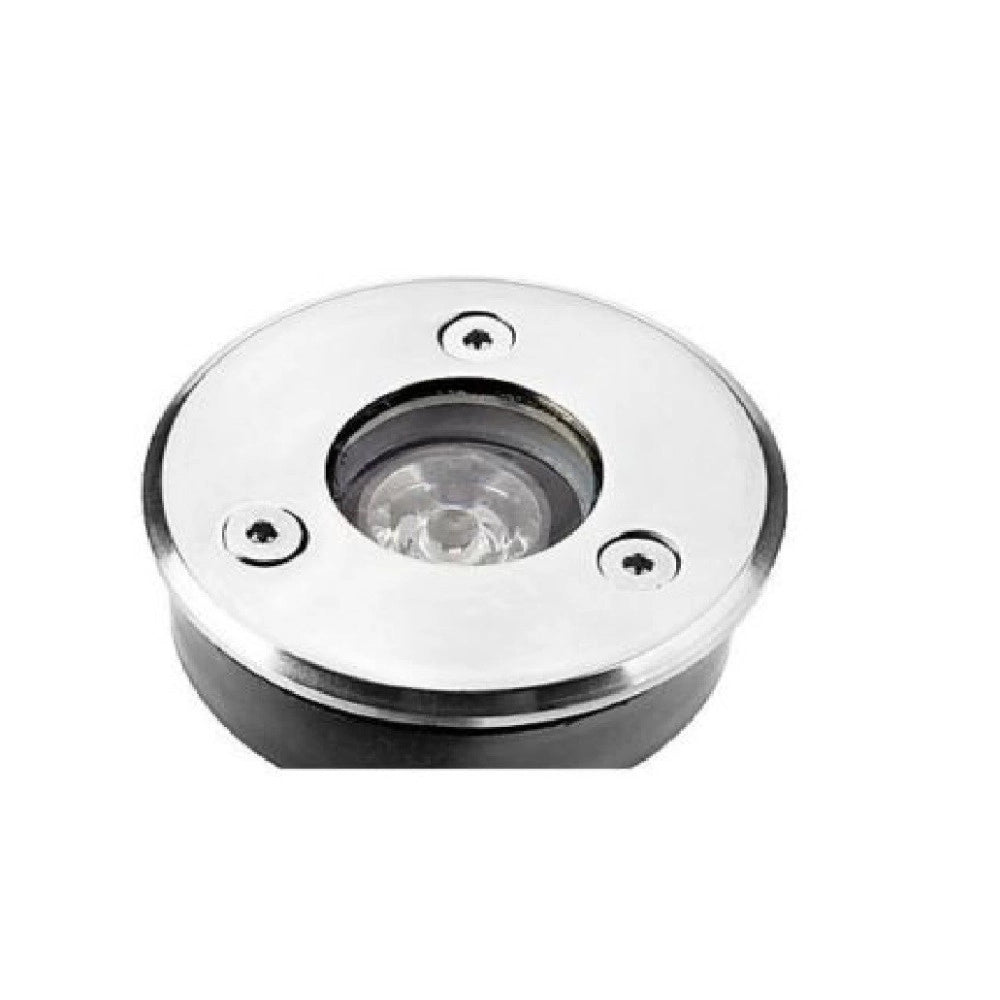 Trade Shop - Faretto Calpestabile Incasso Terra Rotondo 1w Led Bianco Freddo E Bianco Caldo -