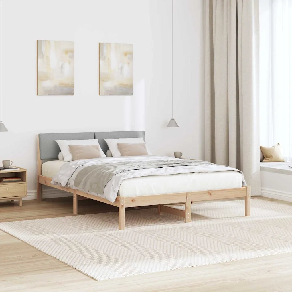 Struttura del Letto Marrone e grigio chiaro 135 x 190 cm 878549