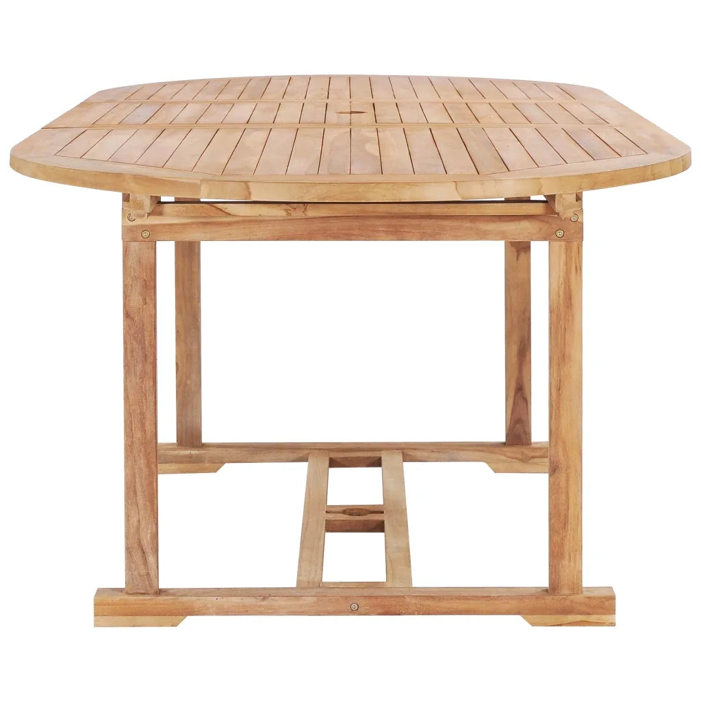 Set da Pranzo per Esterni 7 pz 150-200x100x75 cm Teak Massello cod mxl 35426