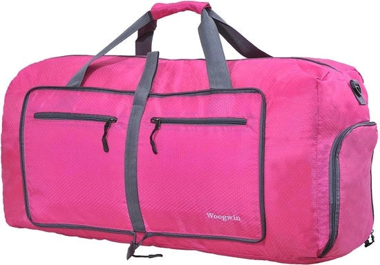 Borsa sportiva 60 litri, grande e pieghevole, con tasca per scarpe, borsa impermeabile per sauna, per sport, vacanza, palestra, soggiorno, 60L