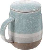 Tazza da tè in ceramica con coperchio e filtro, 350 ml - Adatta per tè e caffè  Rapida consegna  Pagamento sicuro  Ideale per regali