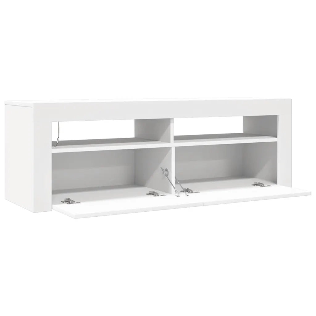 Mobile TV | Armadietto TV | Mobile Porta TV con Luci LED Bianco 120x35x40 cm