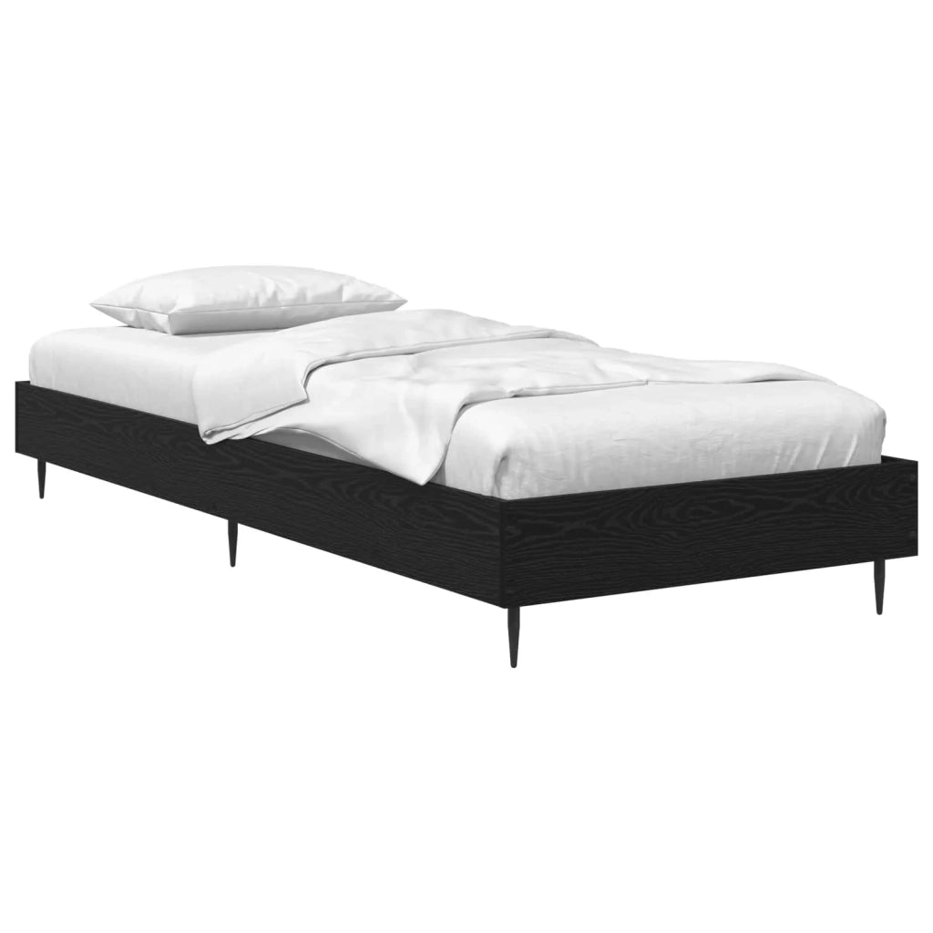 Struttura del letto-Giroletto Rovere Nero 80 x 200 cm 109359