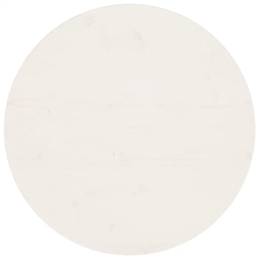 Piano Tavolo Rotondo Bianco Ã˜70x3 cm in Legno Massello di Pino
