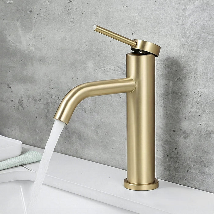 Rubinetto Da Lavabo Rea Clif Gold Brush