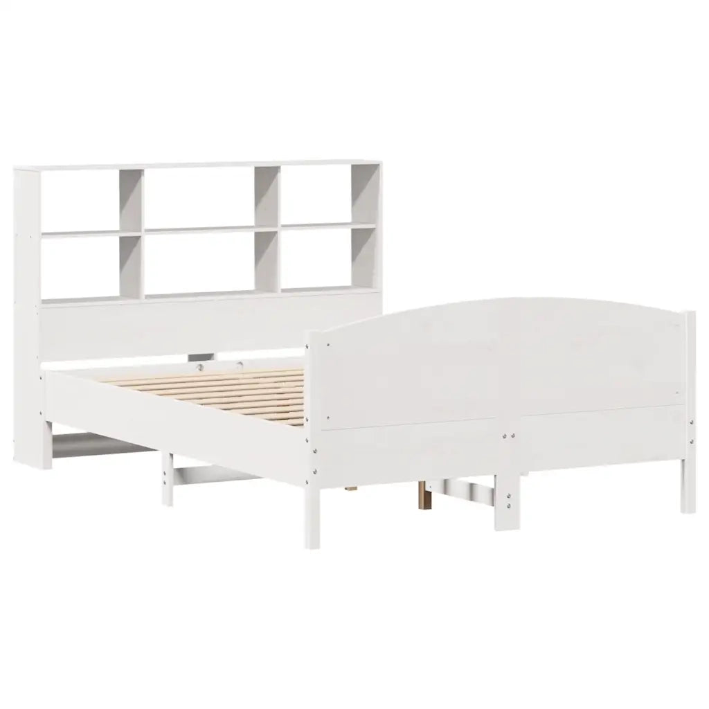 Letto Libreria senza Materasso Bianco 120x200 cm Legno di Pino 3323108
