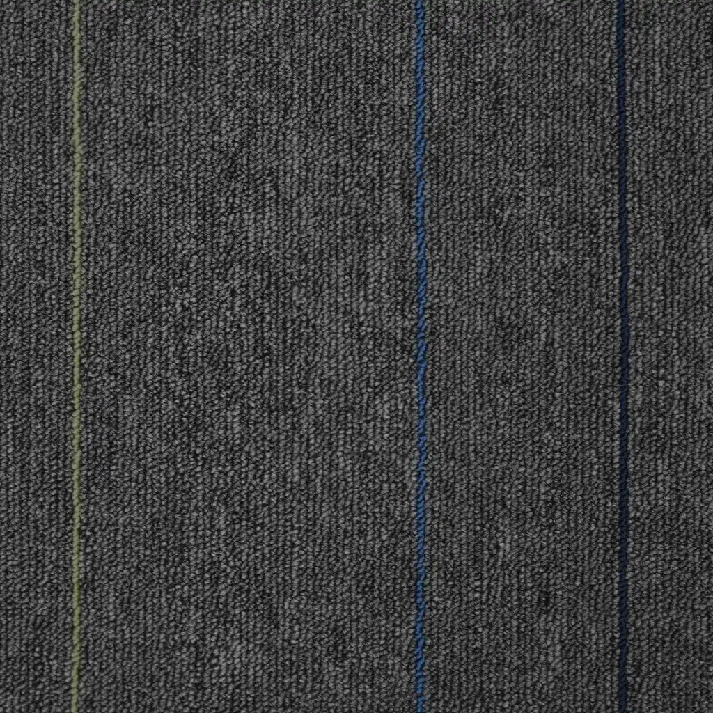 Piastrella per Tappeto Grigio Medio con Strisce 50 x 50 cm CFW3369651