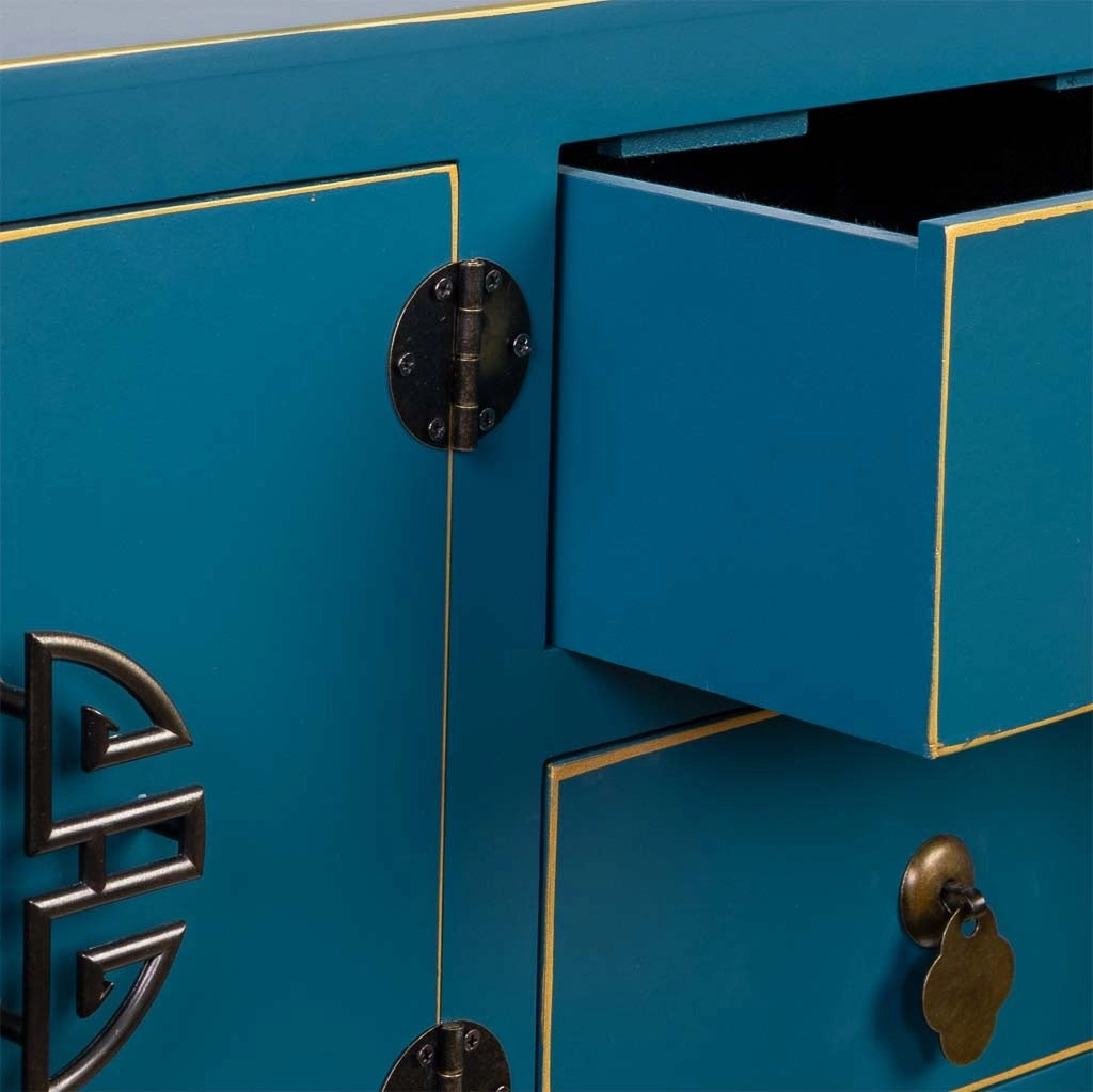 Mobile da ingresso in legno con 2 cassetti e 2 porte 63x26x83h cm