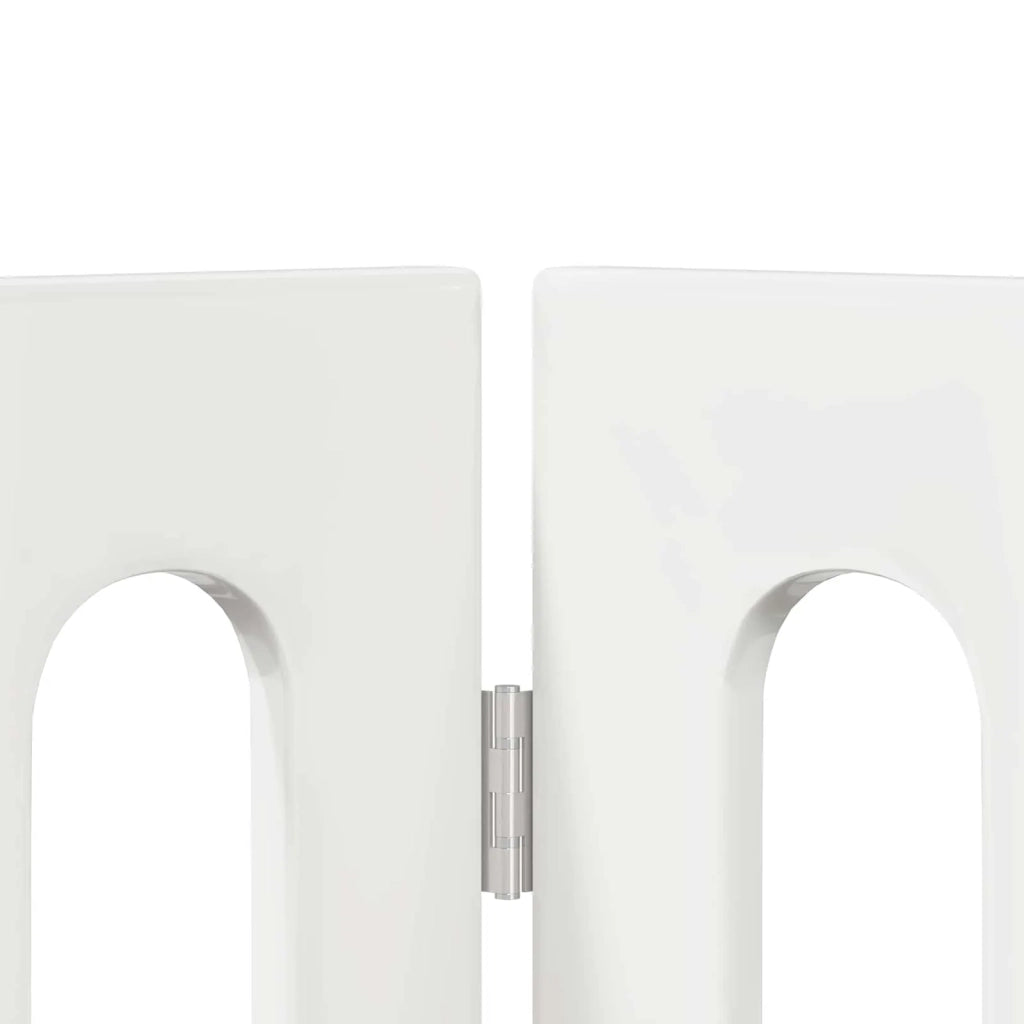 Recinto pieghevole per animali 2 pz Bianco Lucido CFW3410093
