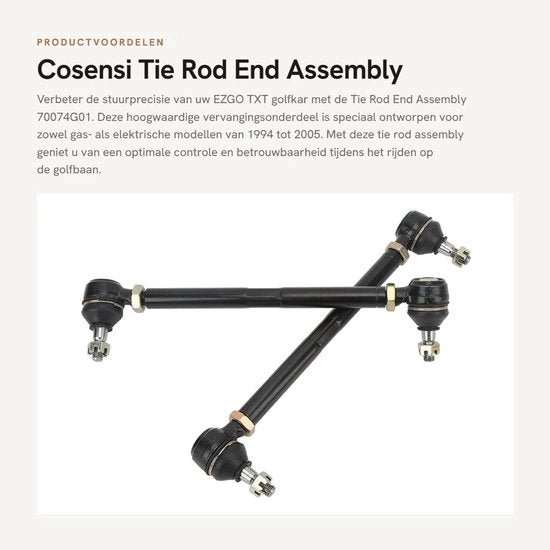 Assemblaggio di Estremità di Barra di Accoppiamento per Golf Kar 1994-2005 Codice 70074G01