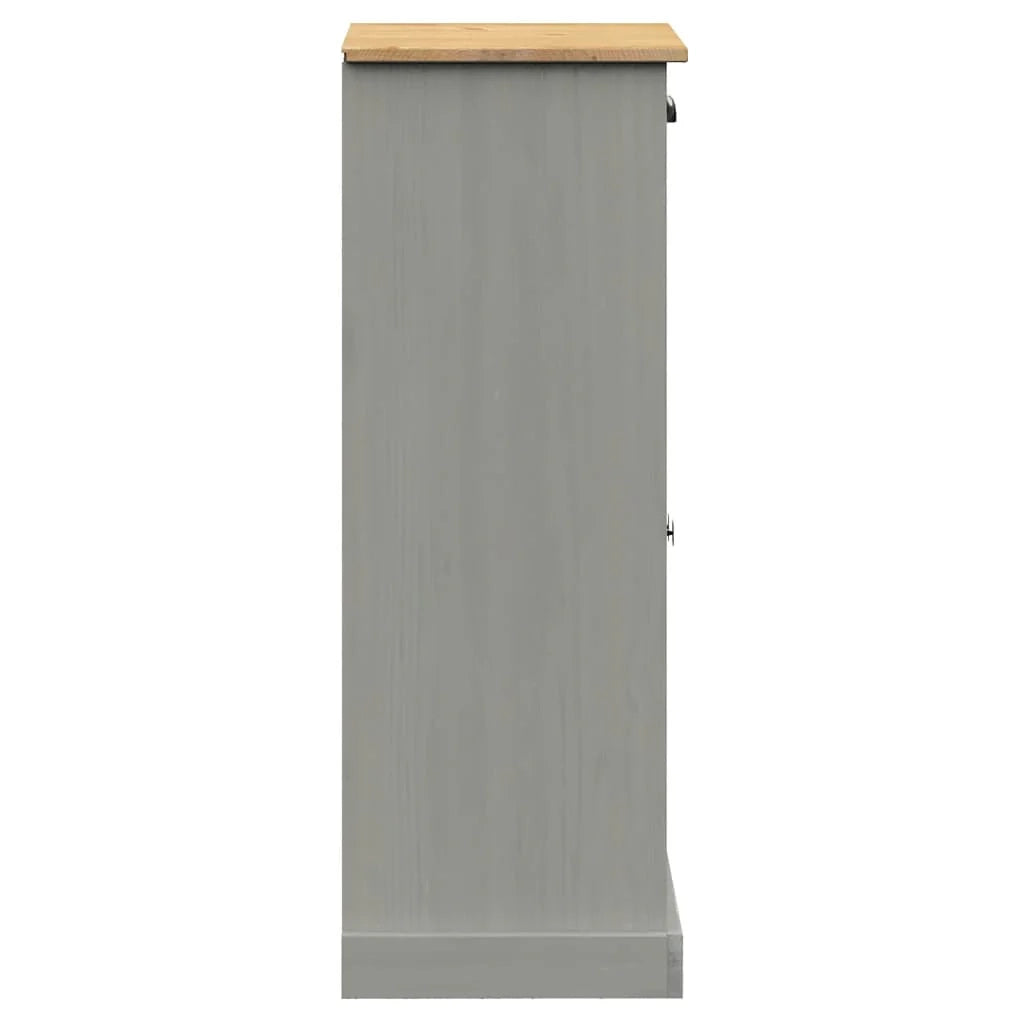 Scarpiera scarpiera mobile contenitore ingresso corridoio soggiorno 60 x 35 x 96 cm in legno massello di pino grigio 02_0022117