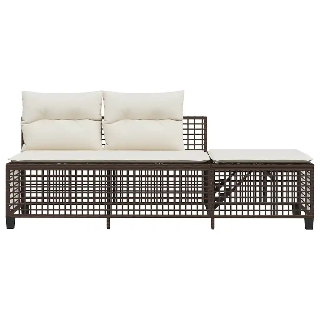 Set Divani ad Angolo 3 pz | Set Salotto da Giardino con Cuscini in Polyrattan Marrone