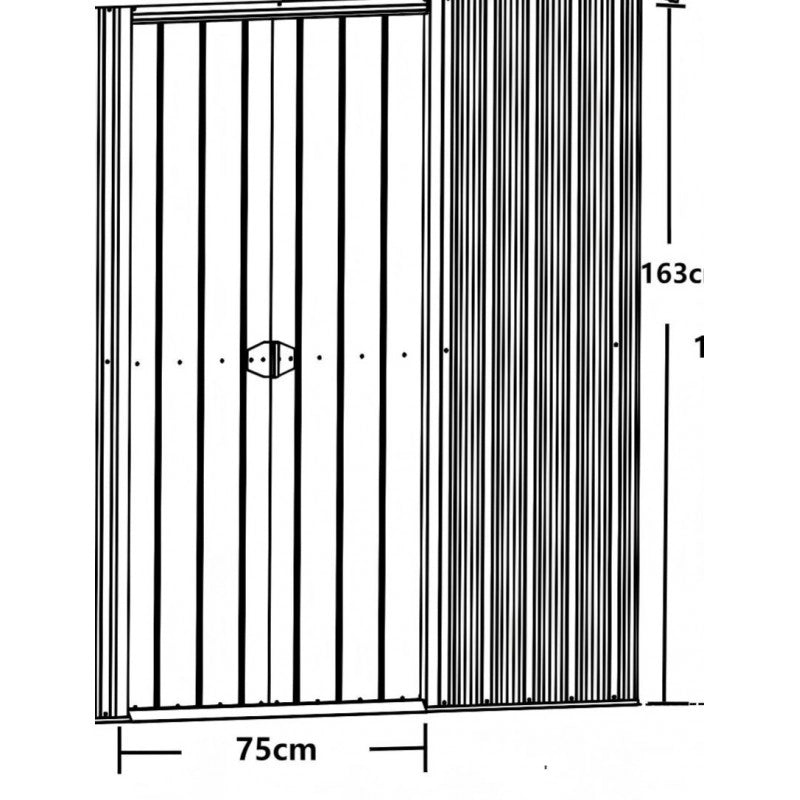 Casetta da giardino in metallo 195x131 cm – Capanno con superficie 2,55 m² – Tetto due falde – Doppia porta 75 cm – AM2013.2 Foresta