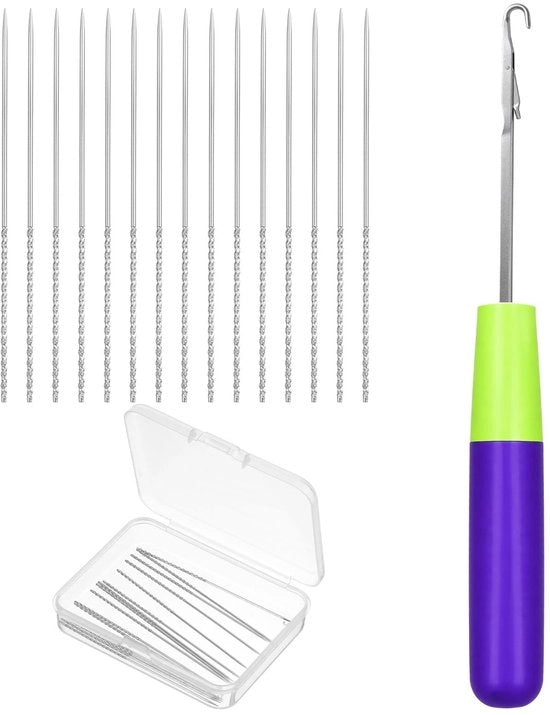 Kit di riparazione a uncino 16 pezzi - Set di uncini riparatori - Uncino riparatore - Stop uncino - Attrezzatura per il fai da te - Alta qualità - Uncino riparatore