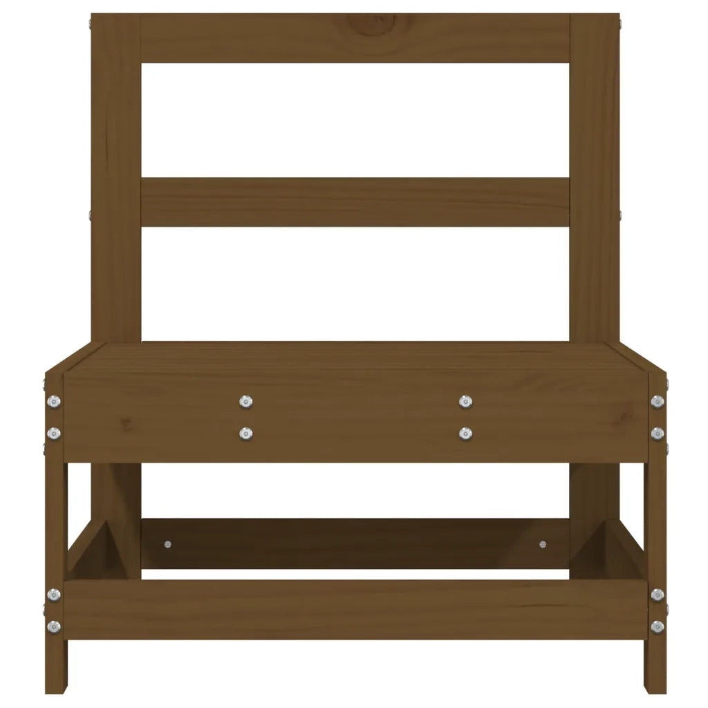 Divano Centrale da Giardino Marrone Ambra Legno Massello Pino 825481