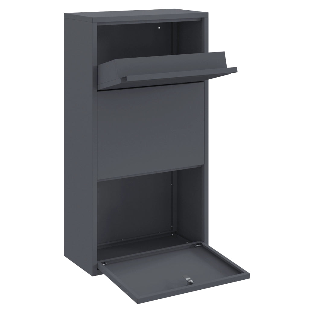 Cassetta per Pacchi Antracite 44x22x82 cm Acciaio