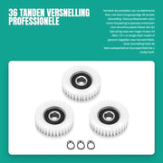 Accessorio Professionale per Bicicletta Elettrica - 36 Denti Cambio - 38mm Formato - Connessore Motorizzato in Nylon - 3 Pezzi