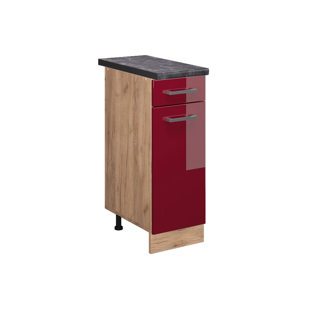 Vicco Mobiletto base per cucina Rosso lucido 30 cm , PL Antracite