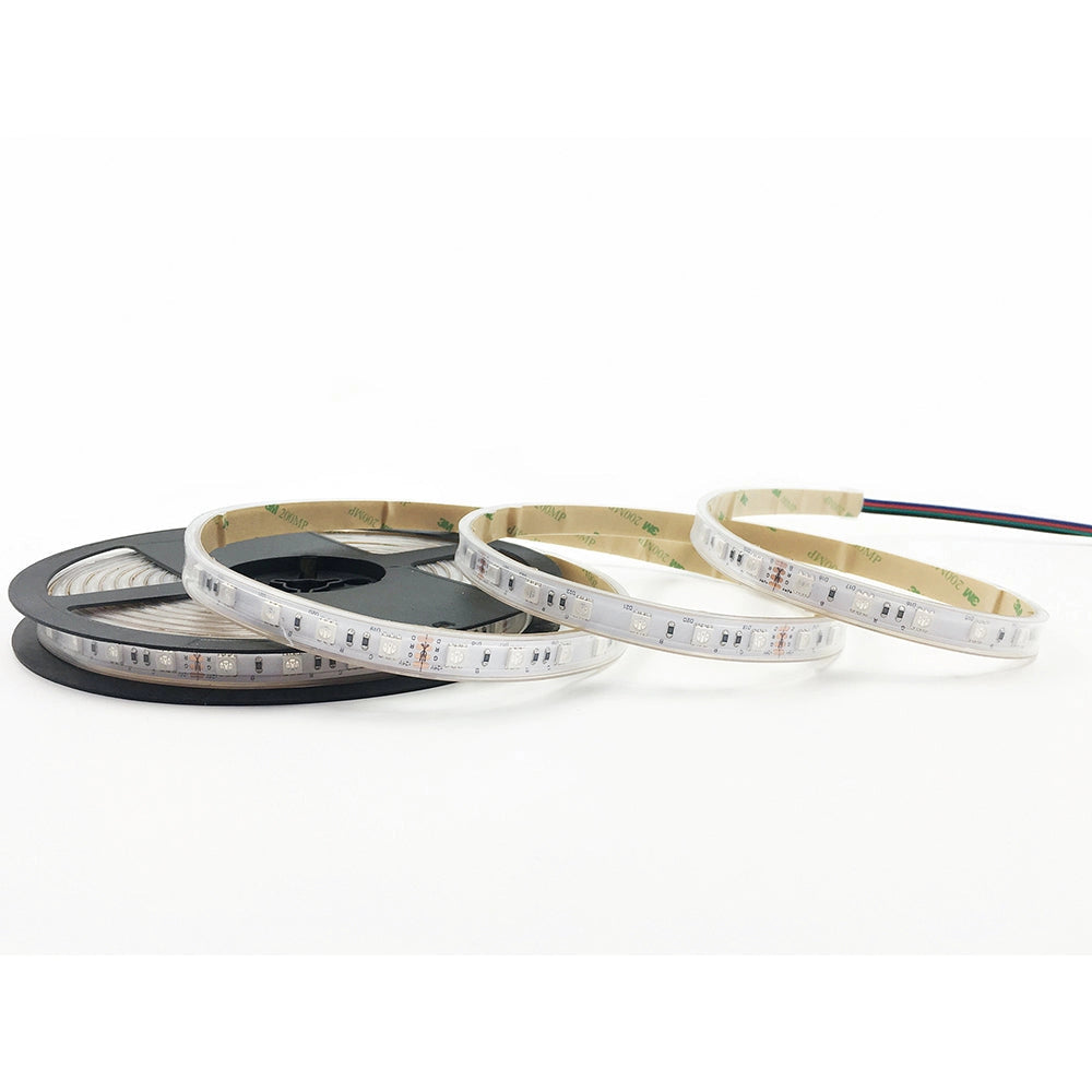 STRIP LED 5050 DC24V IN KAPTON E SILICONE 60 LED PER MT 14,4W PER MT RGB IP67 500cm
