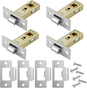 4 pezzi di chiave a forma di tubo da 45 mm - Chiave di sicurezza per porta interna - Chiave a leva piana a forma di tubo - Chiavi in acciaio inossidabile lucidate - Per maniglie di porta con maniglia a molla
