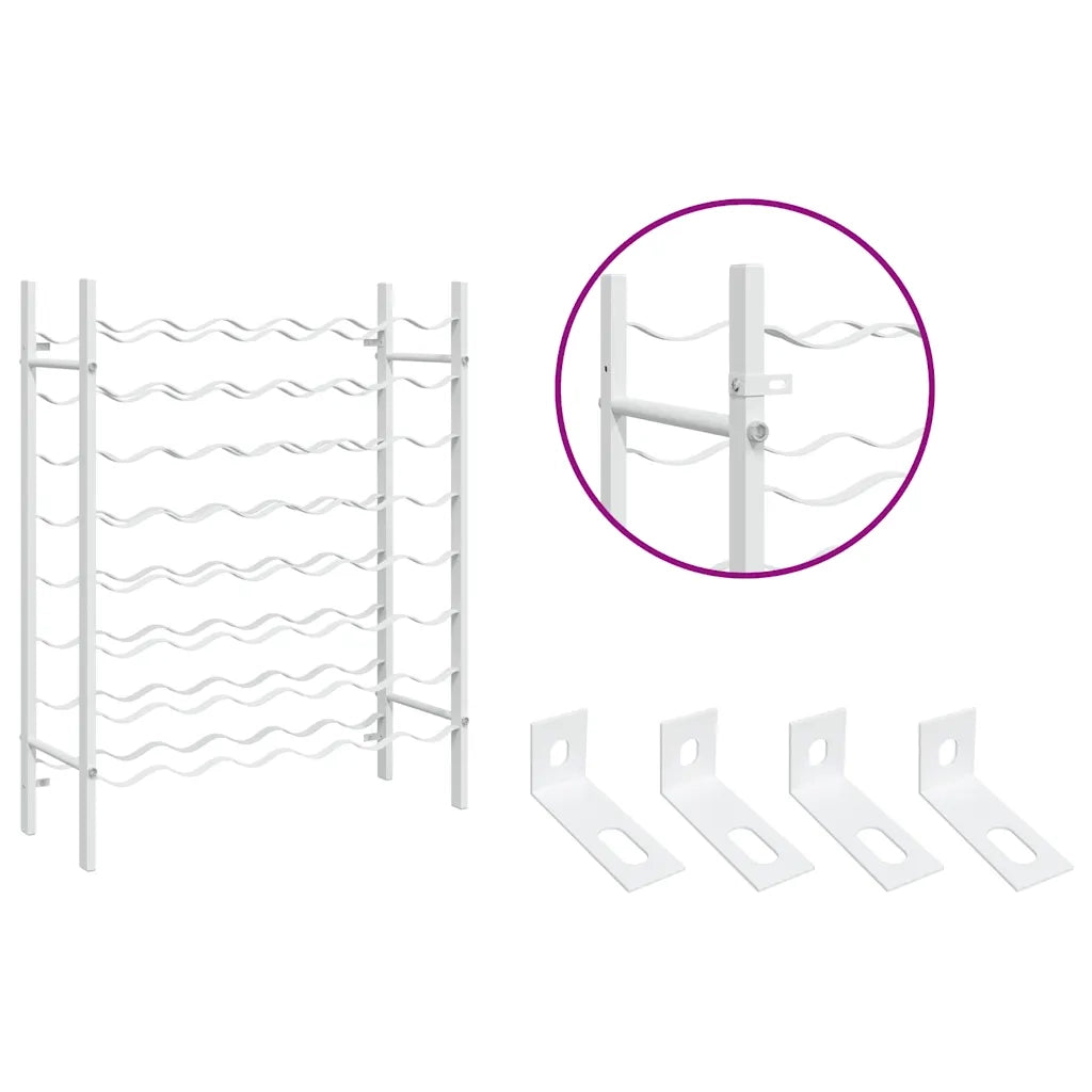 Portabottiglie per 48 Bottiglie Bianco in Metallo CFW3354720
