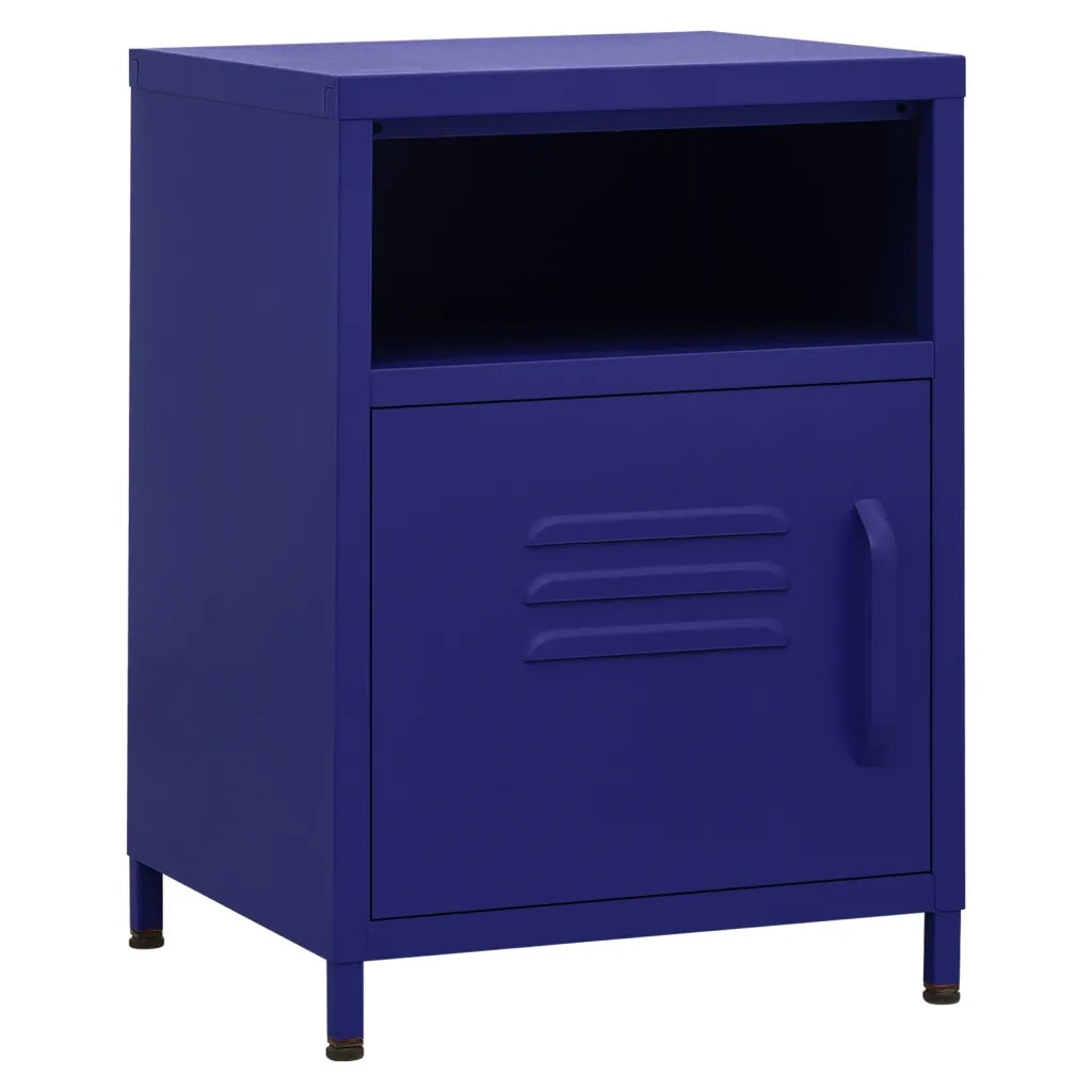 Comodino Blu Marino 35x35x51 cm in Acciaio cod mxl 30478