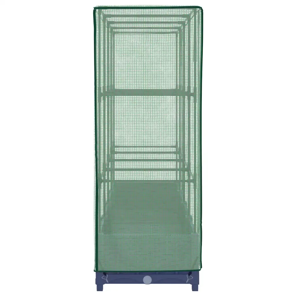 Fioriere | Cassetta per fiori | Letto rialzato con copertura per serra effetto rattan 160x40x123 cm
