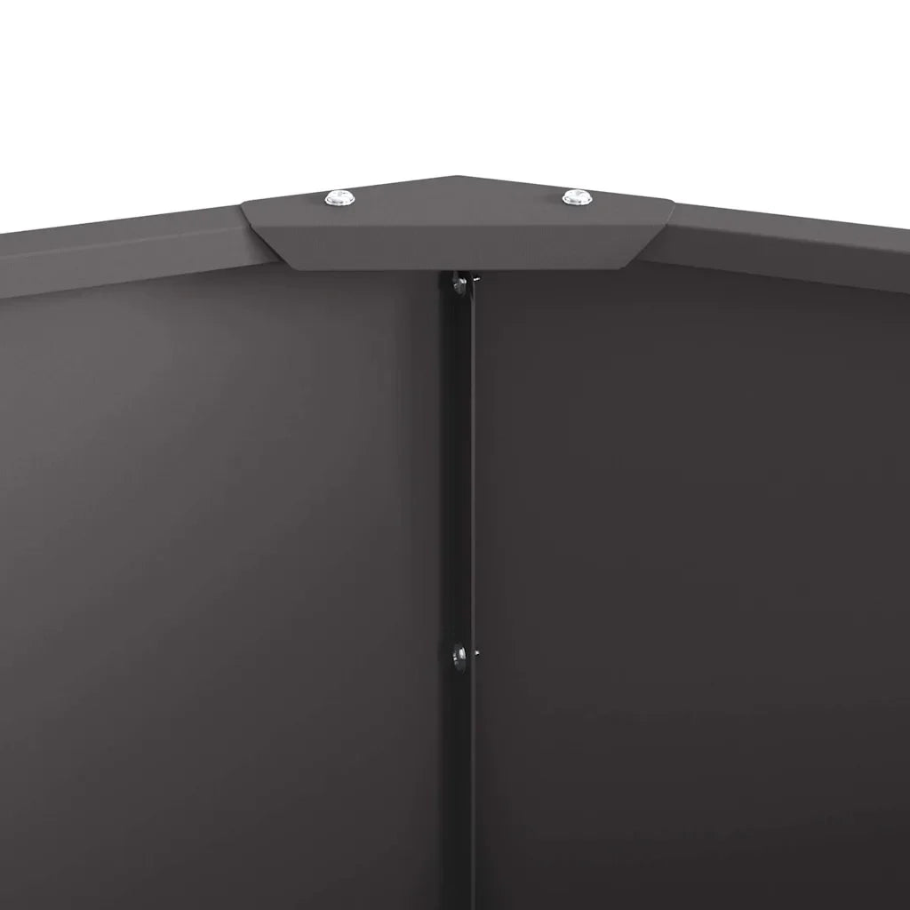 Fioriera rotonda moderna per esterni 90 x 90 x 35 cm design chic e minimalista in acciaio nero 02_0052971
