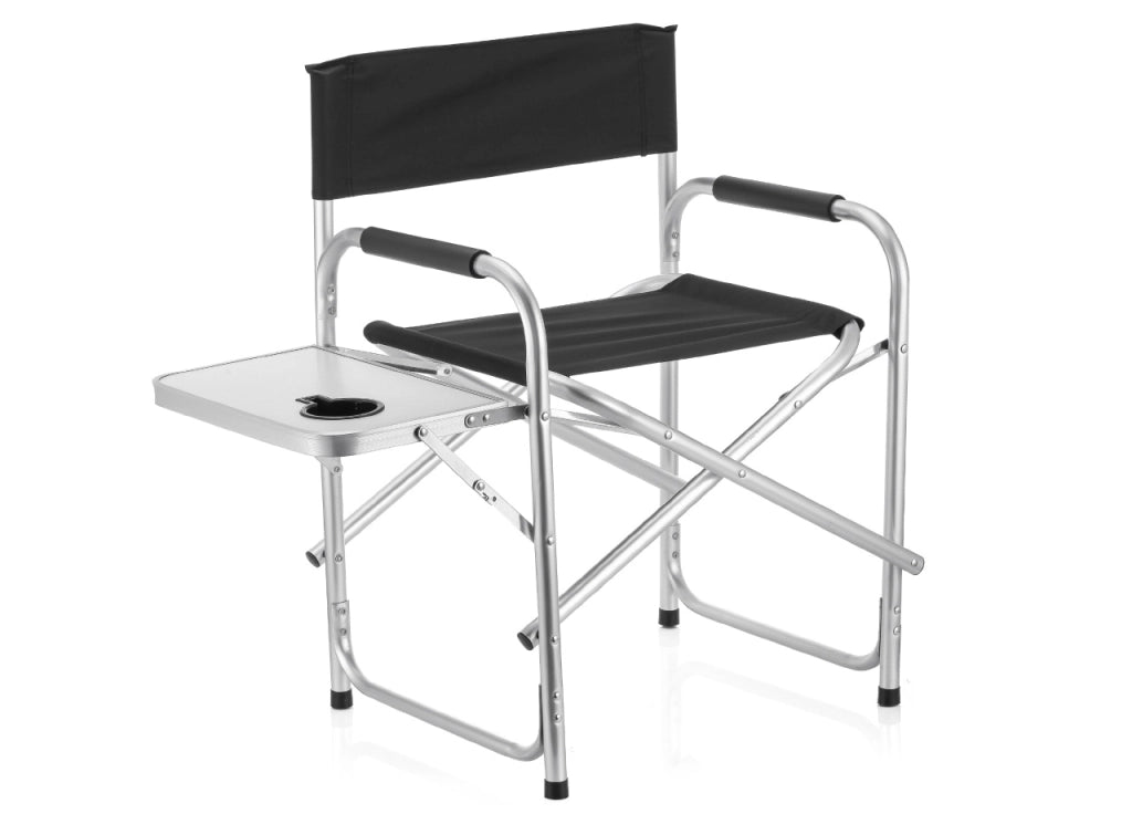 Sedia Regista Camping Spiaggia Pieghevole Portatile Con Tavolino Los Angeles - Los Angeles - Nero