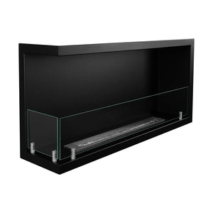 Camino a Bioetanolo da Incasso ad angolo 90x22,4x45 cm Sutri 90 SX Nero