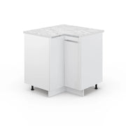 Mobile ad angolo cucina Fame-Line Bianco lucido/Bianco 80.5 cm, PL Marmo Vicco