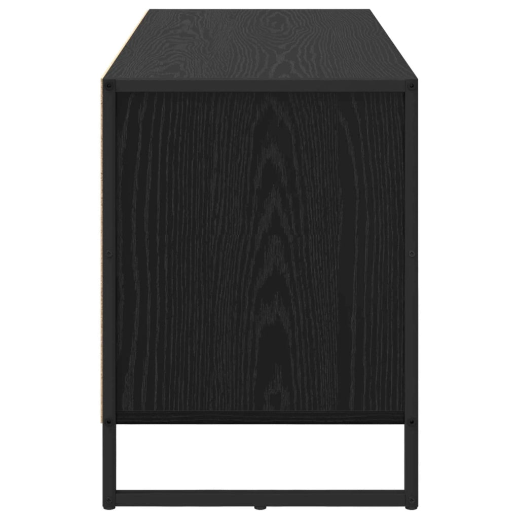 Mobile TV-Credenza per TV-Console TV Rovere Nero 100 x 36 x 49.5 cm Legno multistrato
