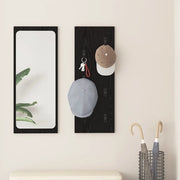 Appendiabiti a muro Rovere Nero 30 x 1,5 x 80 cm 874468