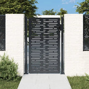Cancello da giardino antracite 100x150 cm in acciaio design quadrato 153193