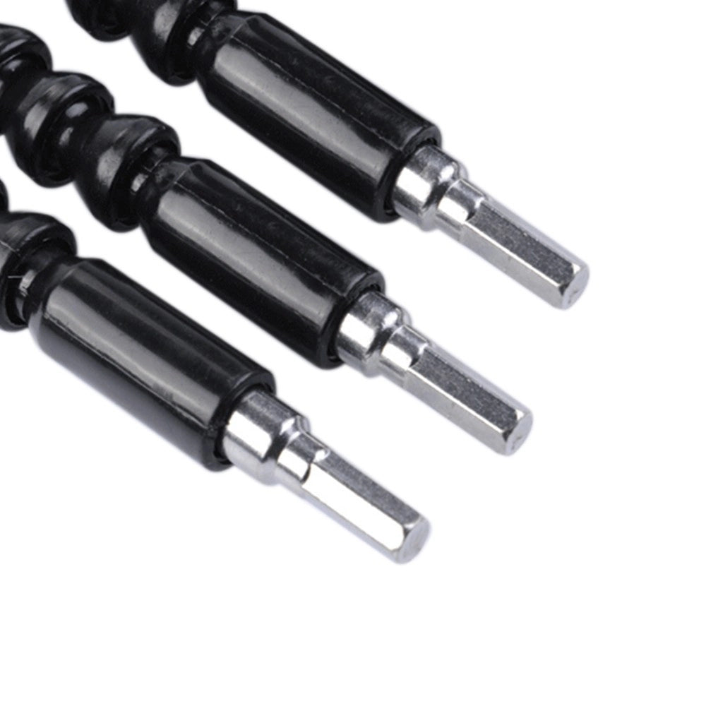Trade Shop - Estensore Trapano Cacciavite Ad Angolo 90° Snake Bit Flessibile Prolunga 2 Pz -