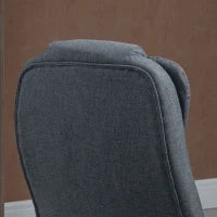 Sedia da Ufficio Ergonomica Reclinabile, Altezza Regolabile e Dondolamento, Poltrona Girevole con Ruote, 65x72x110-120cm, Grigio